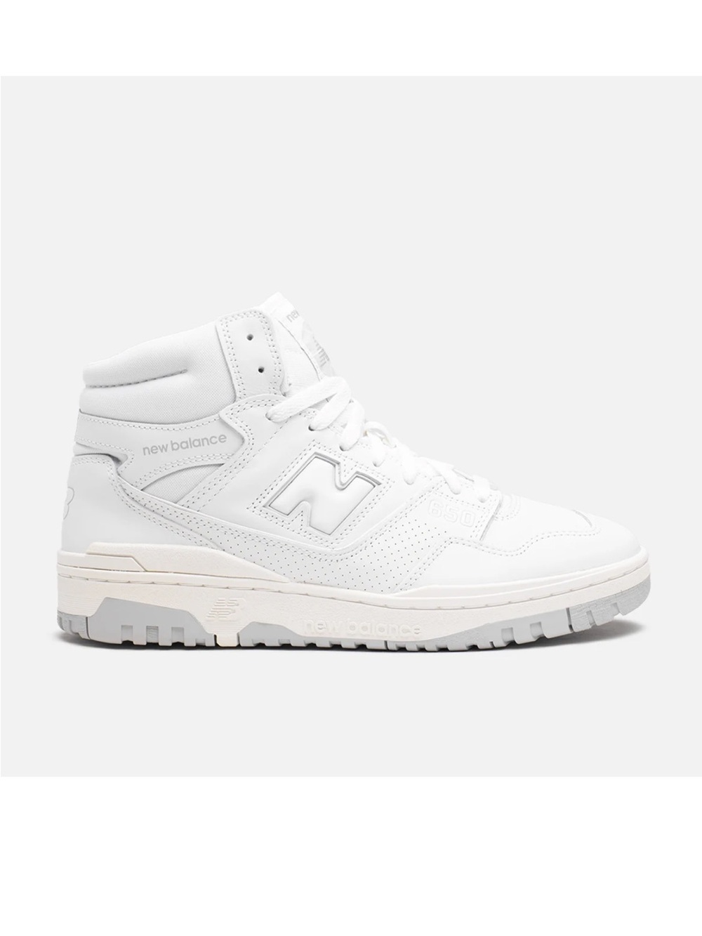 New Balance 650 White Leather High-Top Trainer